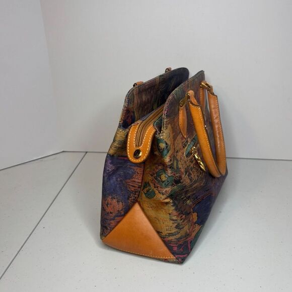 Dooney & Bourke Multicolor Shoulder Bag with Tan Handles Van Gogh - Picture 5 of 11